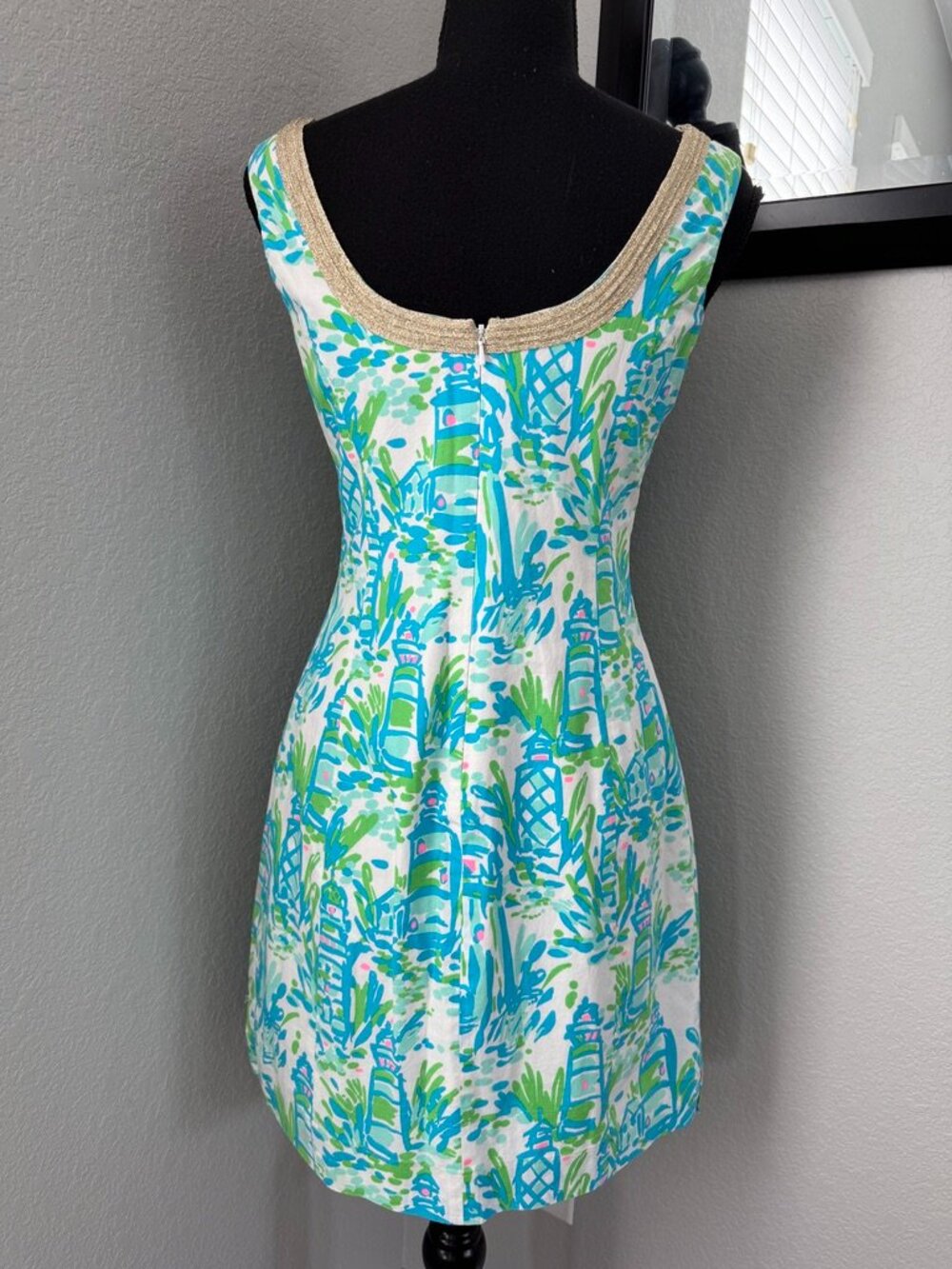 LILLY PULITZER Janice High Beams Lighthouse Shift Dress 2 - Picture 4 of 12